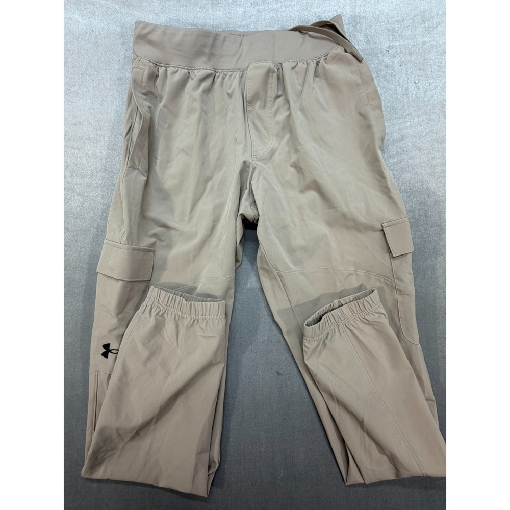 New Under Armour Men Stretch Woven Cargo Pants Khaki Size MEdium